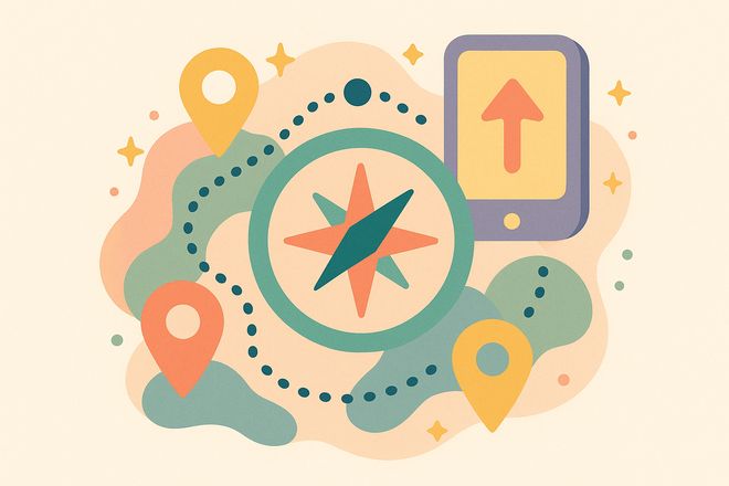 Lock screen navigation illustration