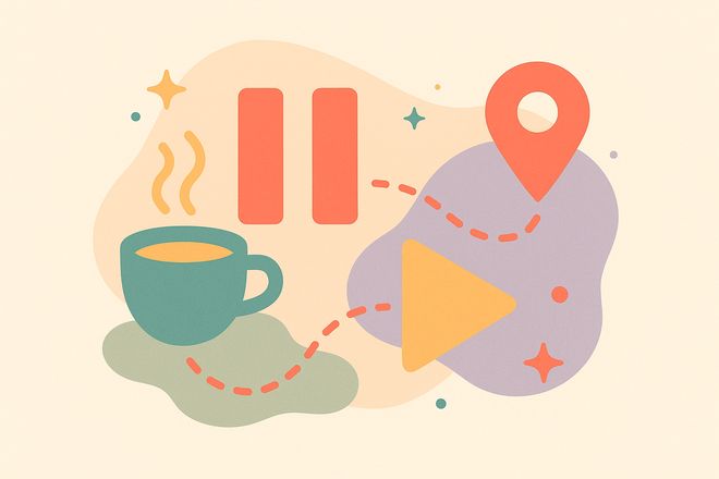 Stop and resume feature illustration