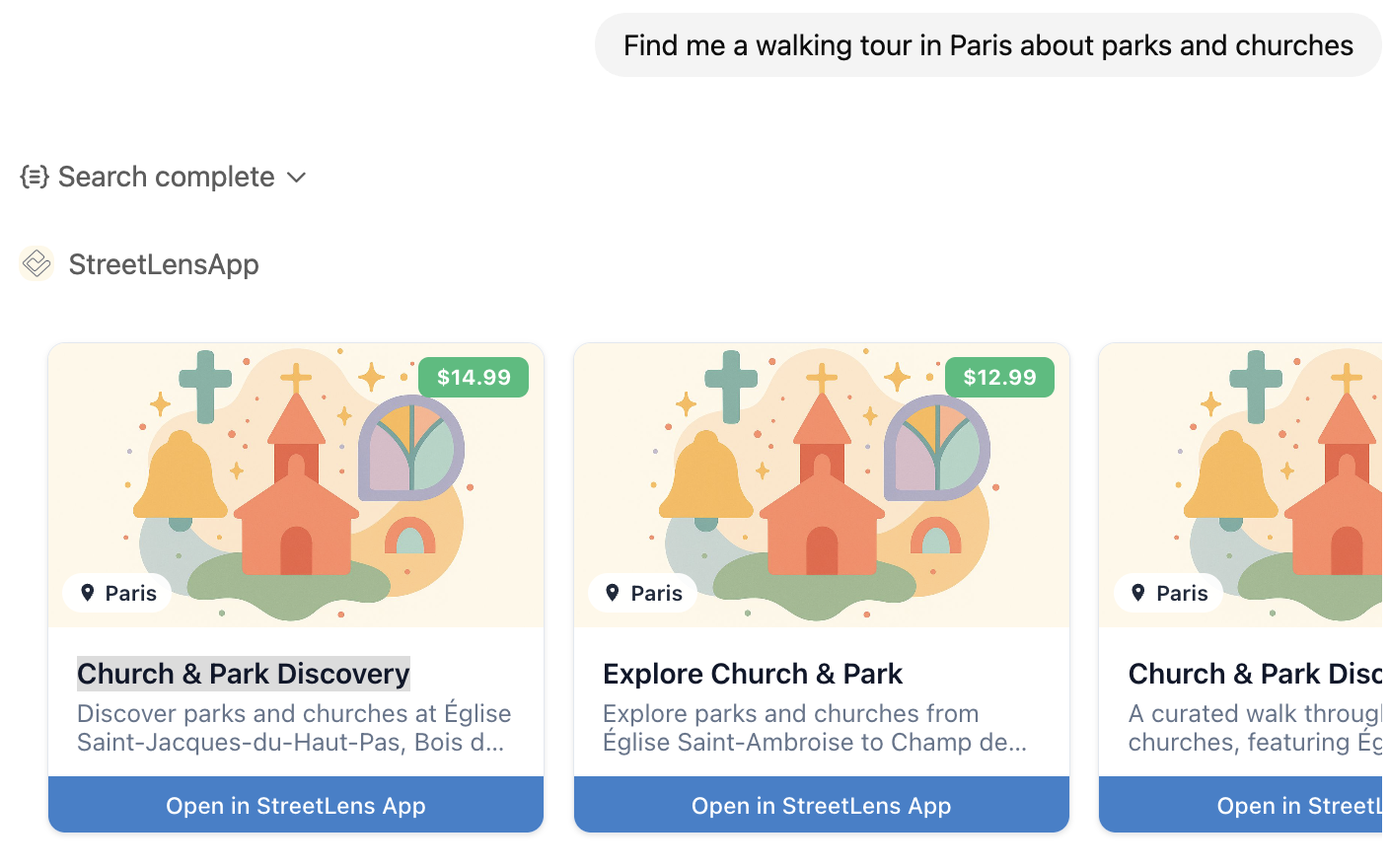 StreetLens MCP server in action