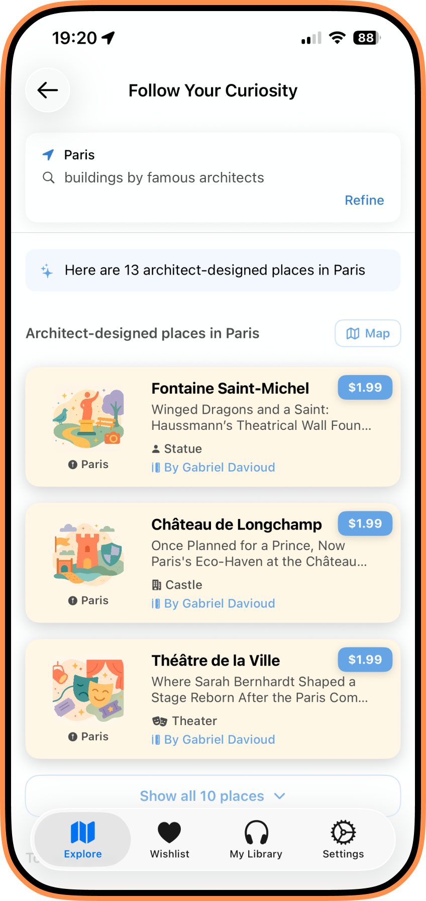 Search for buildings by famous architects